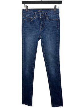 NY&Co Soho Jeans Size 0 Tall Skinny Stretch Dark Wash High Rise Denim Pants